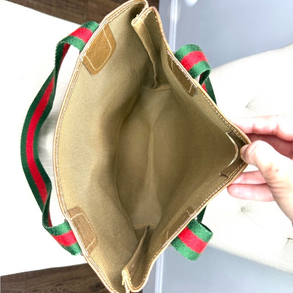 Authentic Gucci brown monogram coated canvas tote bag - Picture 11 of 16